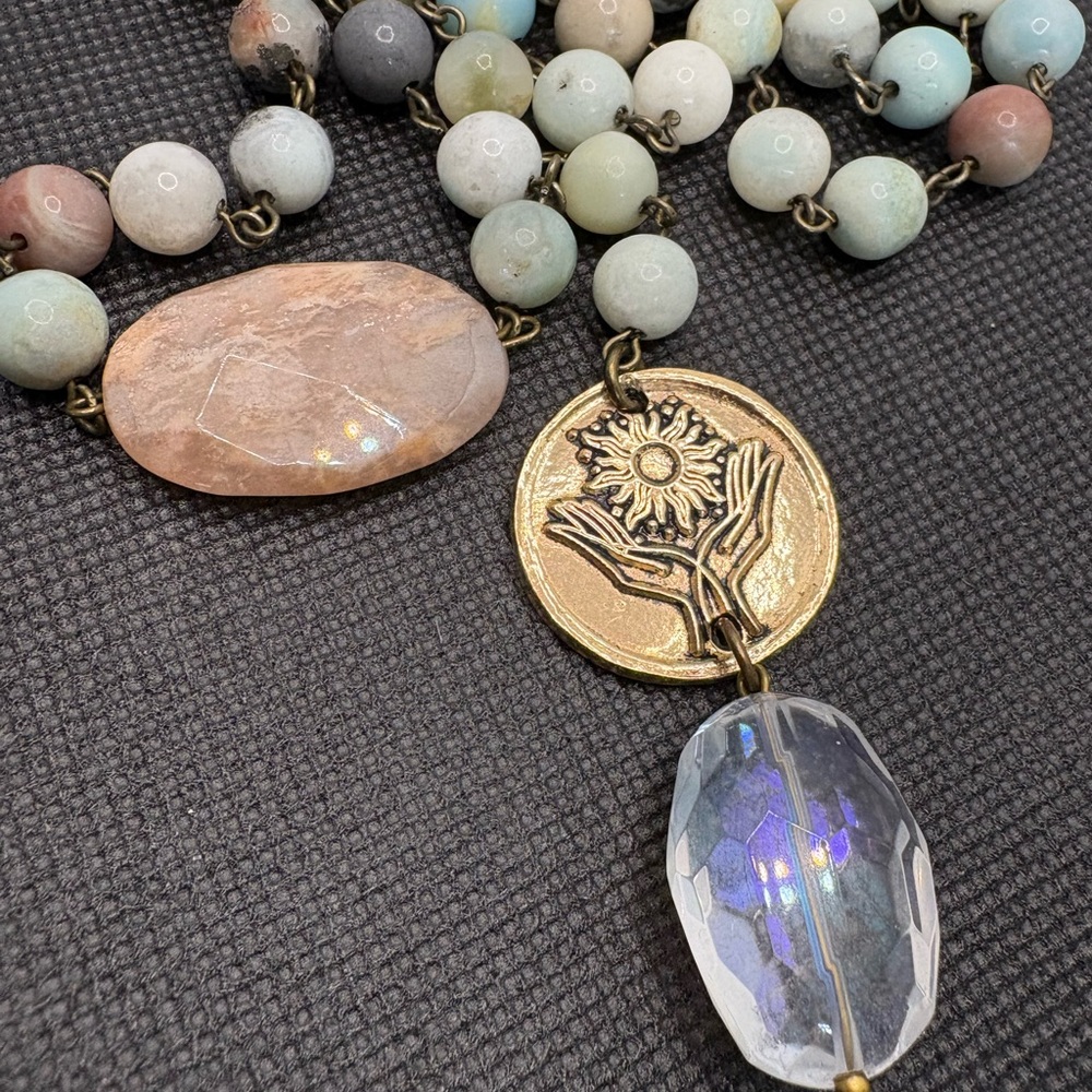 Katia Designs Beaded Necklace with Gold Pendant - Picture 3 of 9